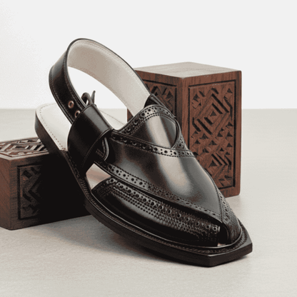 Handmade Brock Quetta Norozi Leather Chappal –